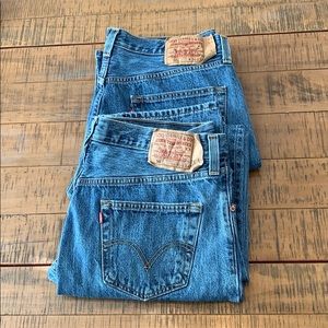 Levi’s 501 button fly straight leg 34” inseam